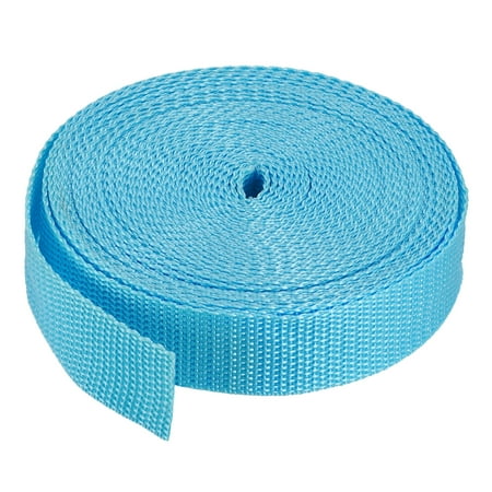 Uxcell Polypropylene Webbing Strap 1" 10 Yards Light Lake Blue Strapping Band
