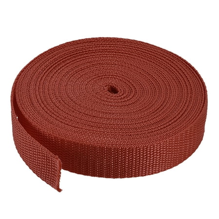 Lightweight Polypropylene Webbing Strap 1" 10 Yards Light Red Strapping Band for Outdoor