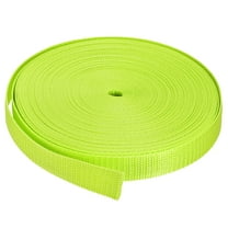 Lightweight Polypropylene Webbing Strap 1" 25 Yards Fluorescent Yellow Green Strapping Band for Outdoor