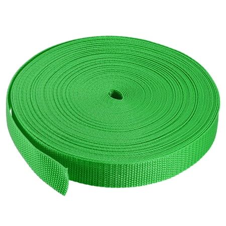 Lightweight Polypropylene Webbing Strap 1" 25 Yards Green Strapping Band for Outdoor