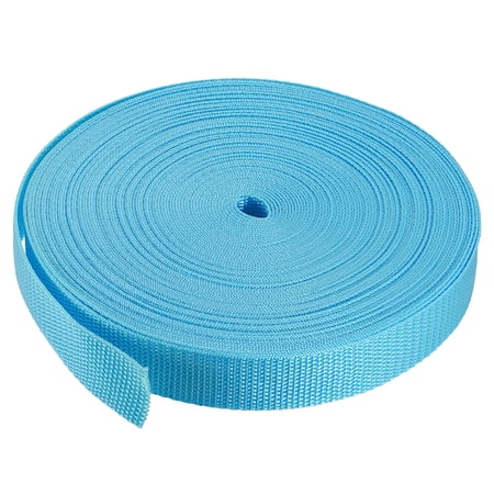 Lightweight Polypropylene Webbing Strap 1" 25 Yards Light Lake Blue Strapping Band for Outdoor