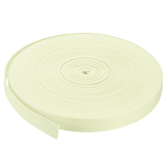 Lightweight Polypropylene Webbing Strap 1" 50 Yards Beige Strapping Band for Outdoor