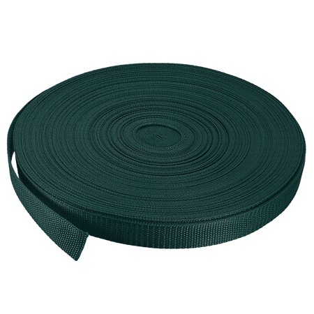Lightweight Polypropylene Webbing Strap 1" 50 Yards Dark Green Strapping Band for Outdoor