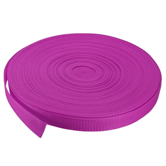 Lightweight Polypropylene Webbing Strap 1" 50 Yards Dark Rose Red Strapping Band for Outdoor