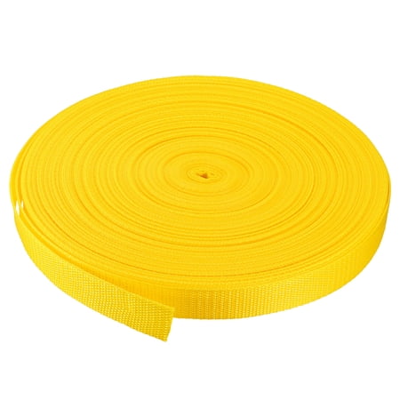 Lightweight Polypropylene Webbing Strap 1" 50 Yards Dark Yellow Strapping Band for Outdoor