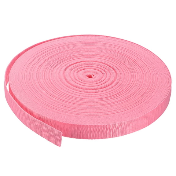 Lightweight Polypropylene Webbing Strap 1" 50 Yards Pink Strapping Band for Outdoor
