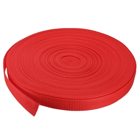 Lightweight Polypropylene Webbing Strap 1" 50 Yards Red Strapping Band for Outdoor