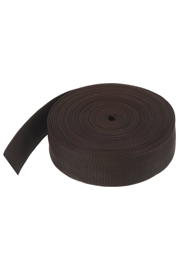 Lightweight Polypropylene Webbing Strap 2" 25 Yard Backpack Strapping Band Coffee for Outdoor Luggage