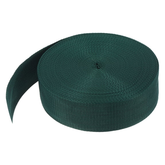 Lightweight Polypropylene Webbing Strap 2" 25 Yard Backpack Strapping Band Dark Green for Outdoor Luggage