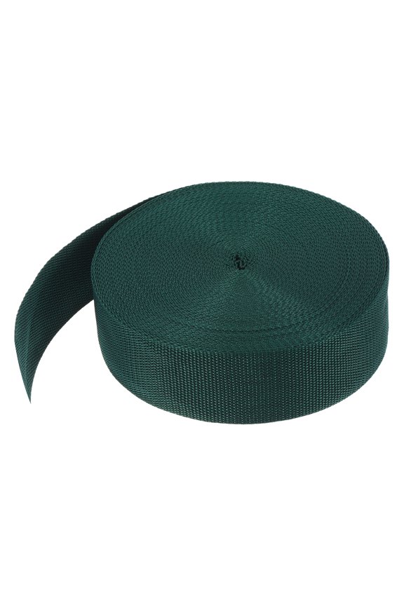 Lightweight Polypropylene Webbing Strap 2" 25 Yard Backpack Strapping Band Dark Green for Outdoor Luggage