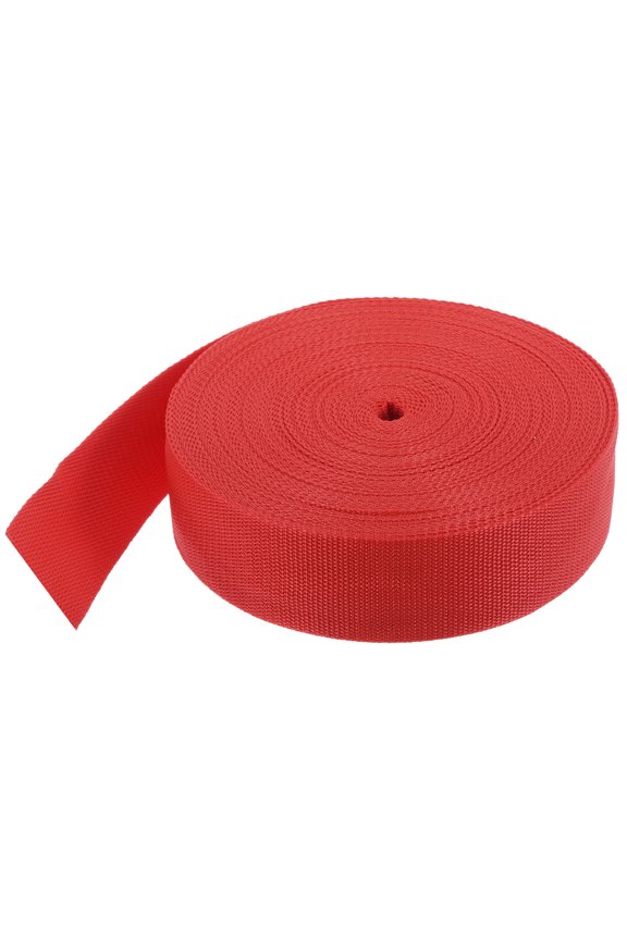 Lightweight Polypropylene Webbing Strap 2" 25 Yard Backpack Strapping Band Orange Red for Outdoor Luggage