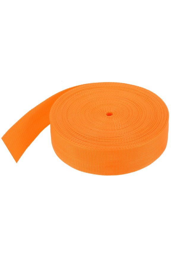 Lightweight Polypropylene Webbing Strap 2" 25 Yard Backpack Strapping Band Orange for Outdoor Luggage