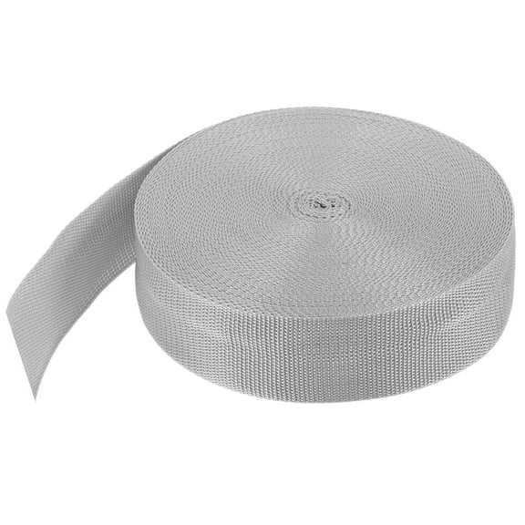 Lightweight Polypropylene Webbing Strap 2" 25 Yard Backpack Strapping Band Pale Grey for Outdoor Luggage