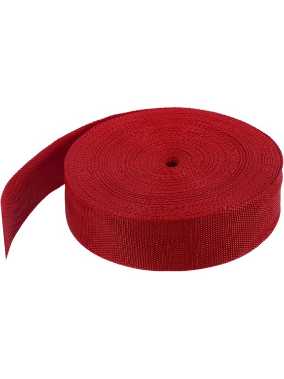 Lightweight Polypropylene Webbing Strap 2" 25 Yard Backpack Strapping Band Red for Outdoor Luggage Cargo Straps 2 inch x yard