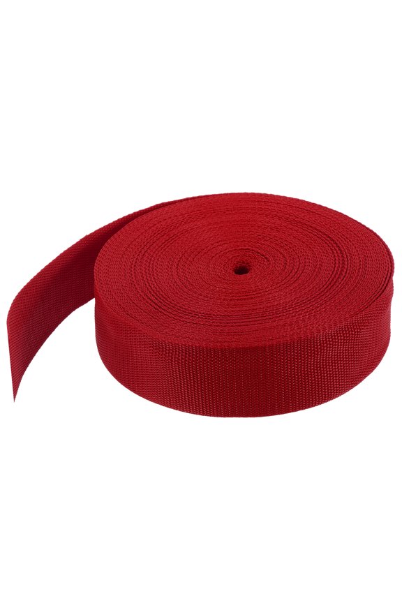Lightweight Polypropylene Webbing Strap 2" 25 Yard Backpack Strapping Band Red for Outdoor Luggage