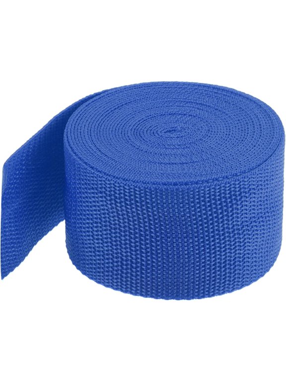 Lightweight Polypropylene Webbing Strap 2" 5 Yard Backpack Strapping Band Blue for Outdoor Luggage Cargo Straps 2 inch x yard