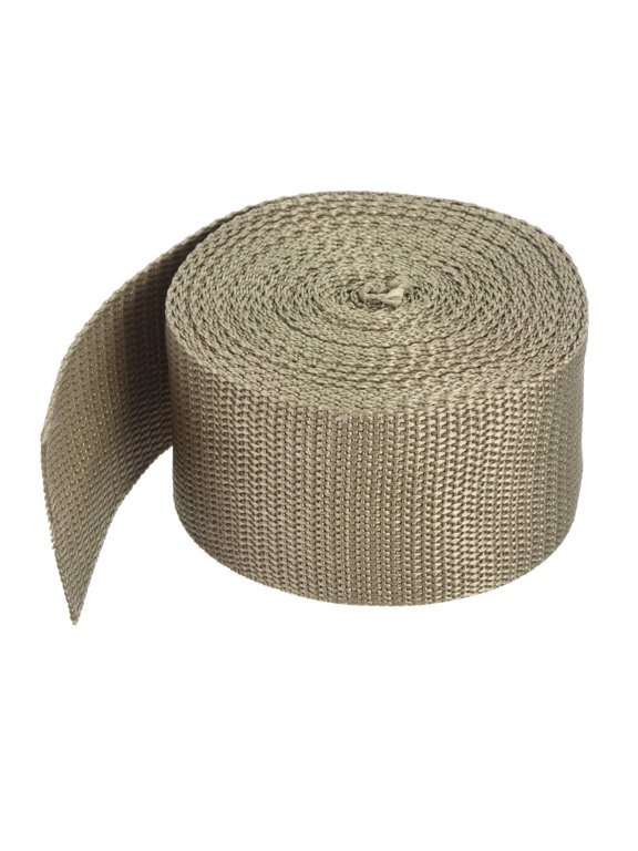 Lightweight Polypropylene Webbing Strap 2" x 5 Yard Backpack Strapping Band Dark Khaki for Outdoor Luggage Cargo