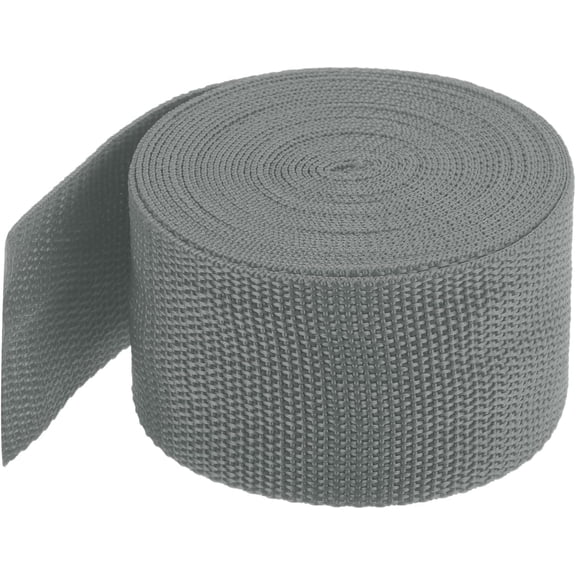 Lightweight Polypropylene Webbing Strap 2" 5 Yard Backpack Strapping Band Grey for Outdoor Luggage Cargo Straps 2 inch x yard