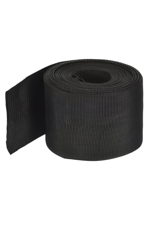Lightweight Polypropylene Webbing Strap 3" 10 Yard Backpack Black for Luggage Cargo Straps