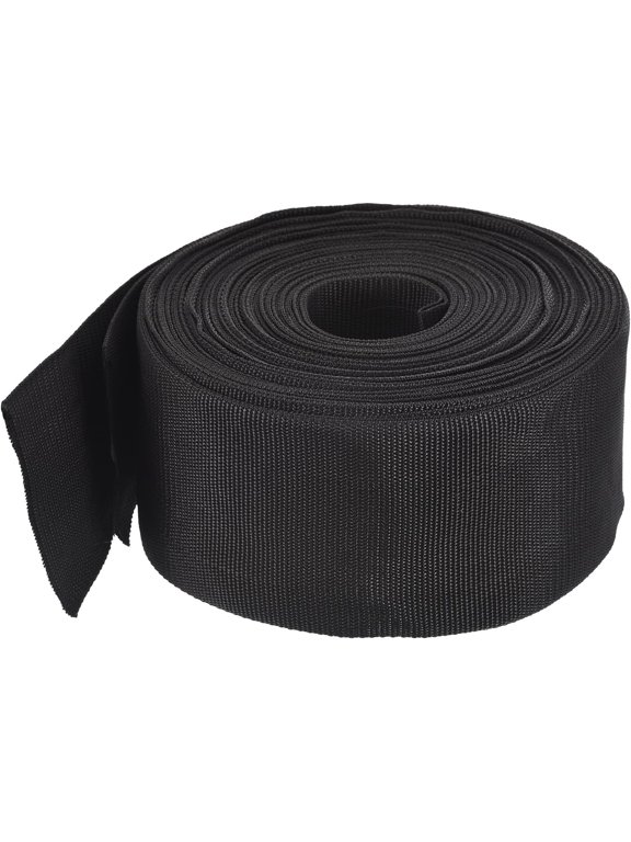 Lightweight Polypropylene Webbing Strap 3" 25 Yard Backpack Strapping Band Black for Outdoor Luggage Cargo Straps 3 inch x yard