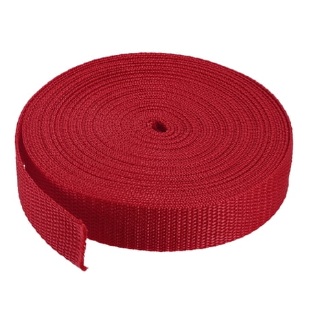 Uxcell Lightweight Polypropylene Webbing Straps Strapping Band for Outdoor Dark Red