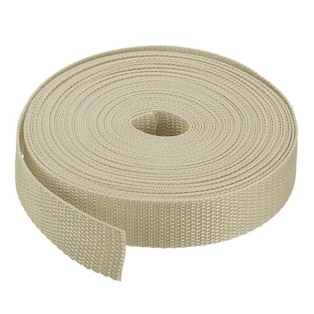 Uxcell Lightweight Polypropylene Webbing Straps Strapping Band for Outdoor Light Khaki
