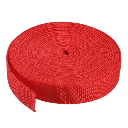 Uxcell Lightweight Polypropylene Webbing Straps Strapping Band for Outdoor Red