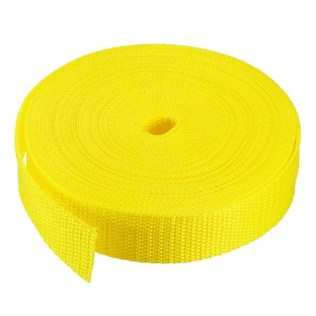Uxcell Lightweight Polypropylene Webbing Straps Strapping Band for Outdoor Yellow