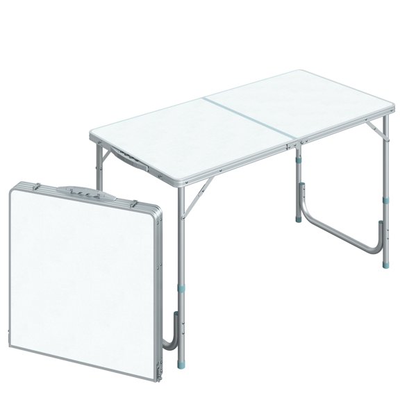 Lightweight Portable 47" Camping Table | Suitable for Camping, Picnics, and Home Use | Water & Stain-Fighting, Height Adjustable