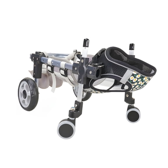 Lightweight Portable Adjustable Pet Wheelchair Feature Four Wheel for Stability