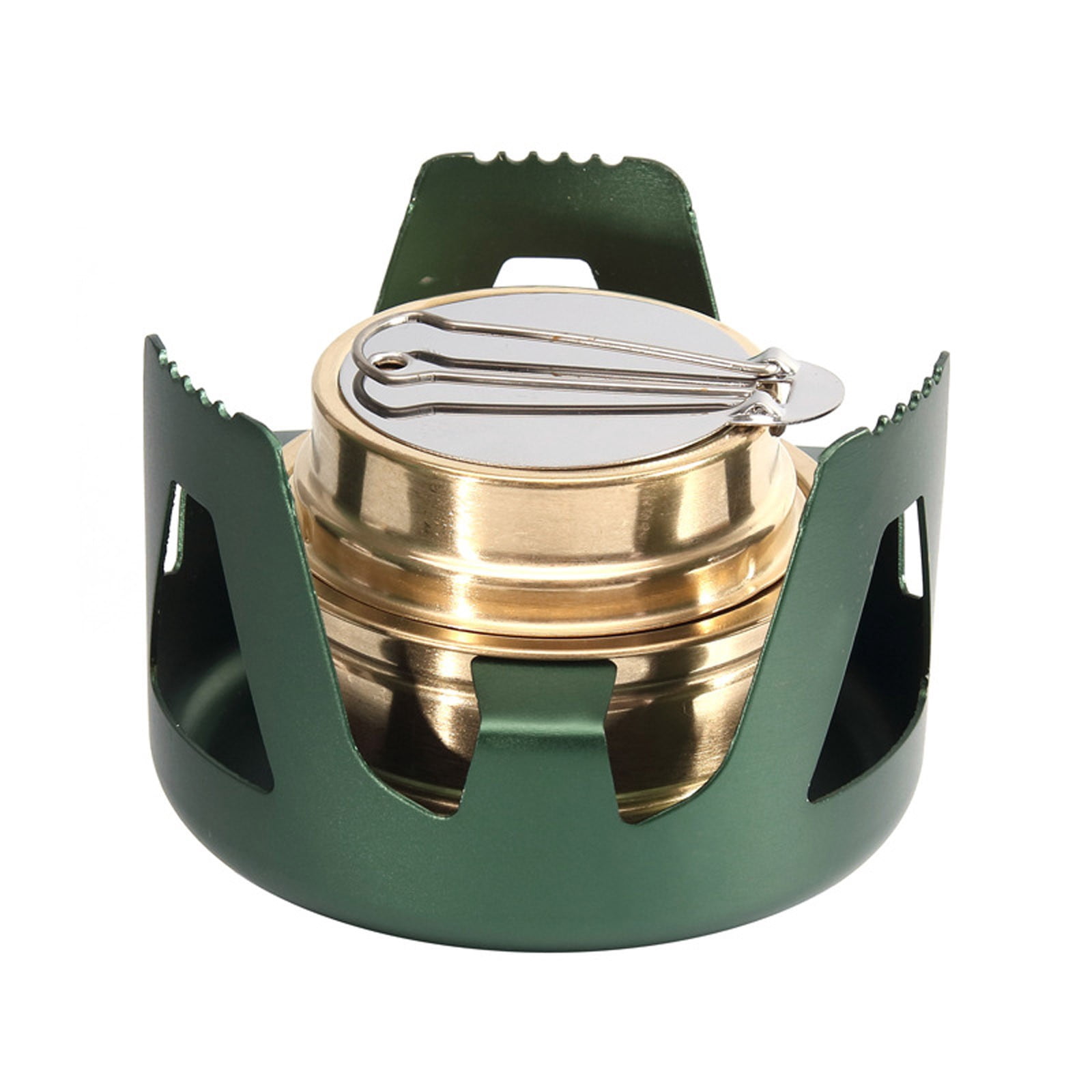 Lightweight Portable Stove Burner, Mini Camping Stove with Aluminum Stand & Windshield, Backpacking Stove for Outdoor Cooking, Hiking, Picnic, Survival Gear