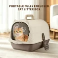 thumbnail image 1 of Lightweight Portable Cat Litter Box, Large Capacity Foldable Travel Litter Box for Travel, Foster & Outdoor Use, 1 of 7