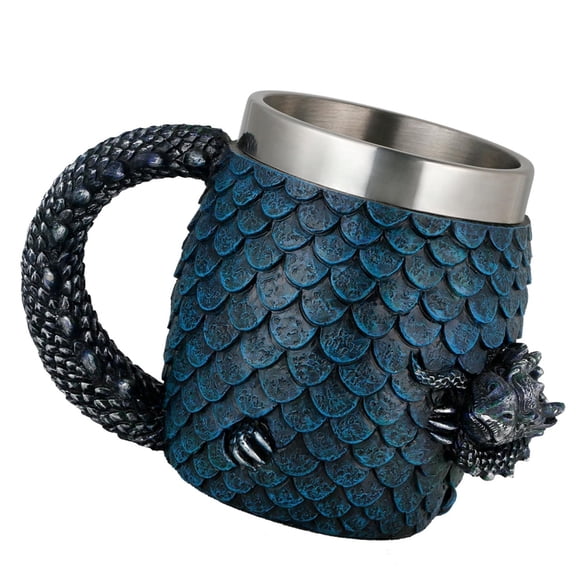 Lightweight Portable Dragon Coffee Cup Stainless Steel Resins Thermal Mug