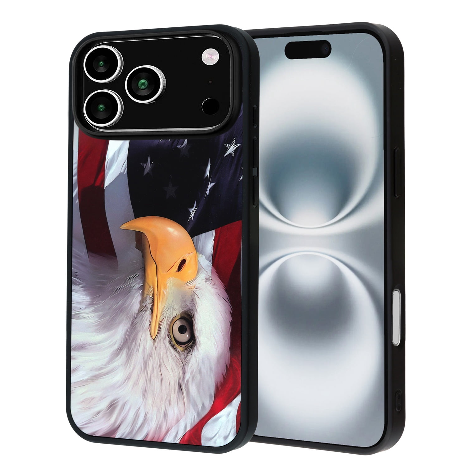 Lightweight Printed Aluminum Phone Cover for iPhone 17 Pro - Eagle