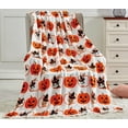 thumbnail image 1 of Lightweight Printed Throw Blanket- All Season, Ultra Soft, Cozy and Plush- Decorative Throw Blankets, Perfect for Lounging, 50 x 60 inches, Pumpkin Cats, Throw Blanket, 1 of 6