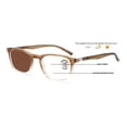 thumbnail image 1 of Lightweight Progressive Clear Photochromic Reading glasses - No Line or Bubble - Zero Power on Top Reader Translucent Slim Unisex CR04 +3.25, 1 of 4
