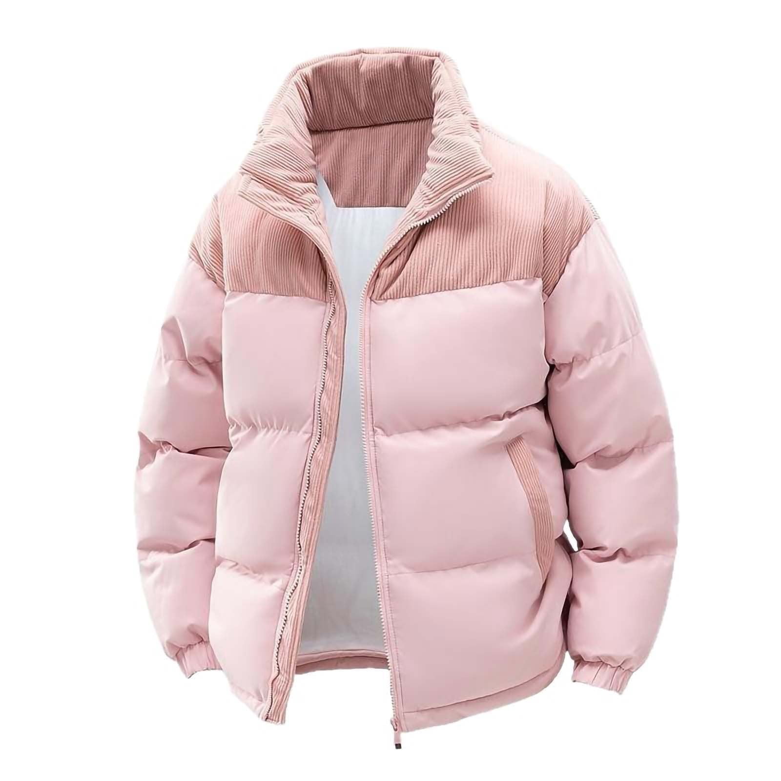 Lightweight Puffer Jacket Men's Solid Color Long Sleeved With Thick ...