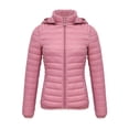 thumbnail image 1 of Lightweight Puffer Jacket for Womens Winter Warm Hooded Coats Casual Zip Up Down Quilted Coat with Pockets, 1 of 6