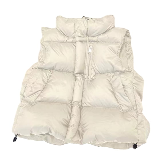 Lightweight Puffer Vest for Men Women High Neck Zip Up Quilted Outerwear Sleeveless Down Alternative Jacket