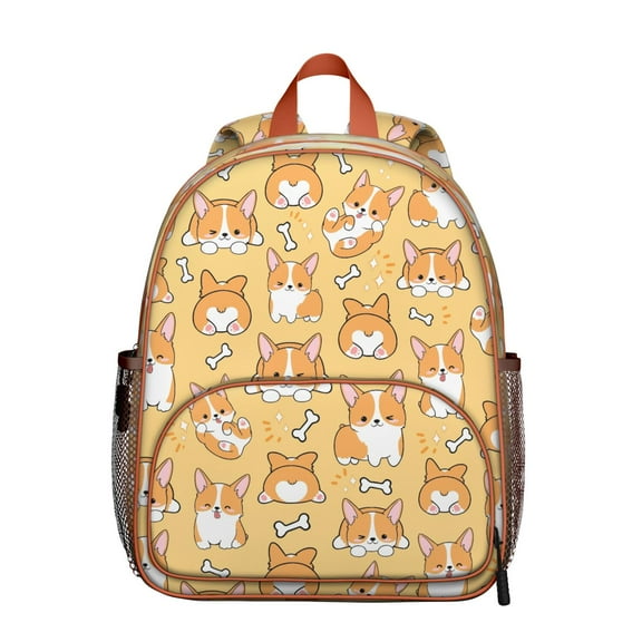 Lightweight Puppy Bone Pattern Backpack, Compact Dog Lover’s Travel Bag with Paw Print for Everyday Use