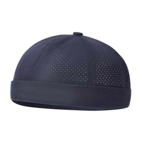Lightweight Quick Dry Polyester Caps With Adjustable Strap Casual Brimless Hat For Running Gym Daily Use
