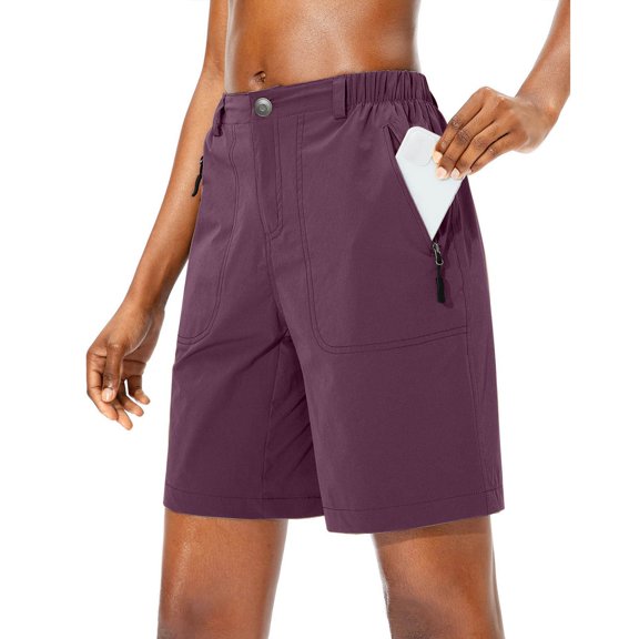 Lightweight Quick Drying Breathable Sports Shorts with Elastic Waistband, Multiple Pockets, Blended Fabric, Red M, Size S-3XL