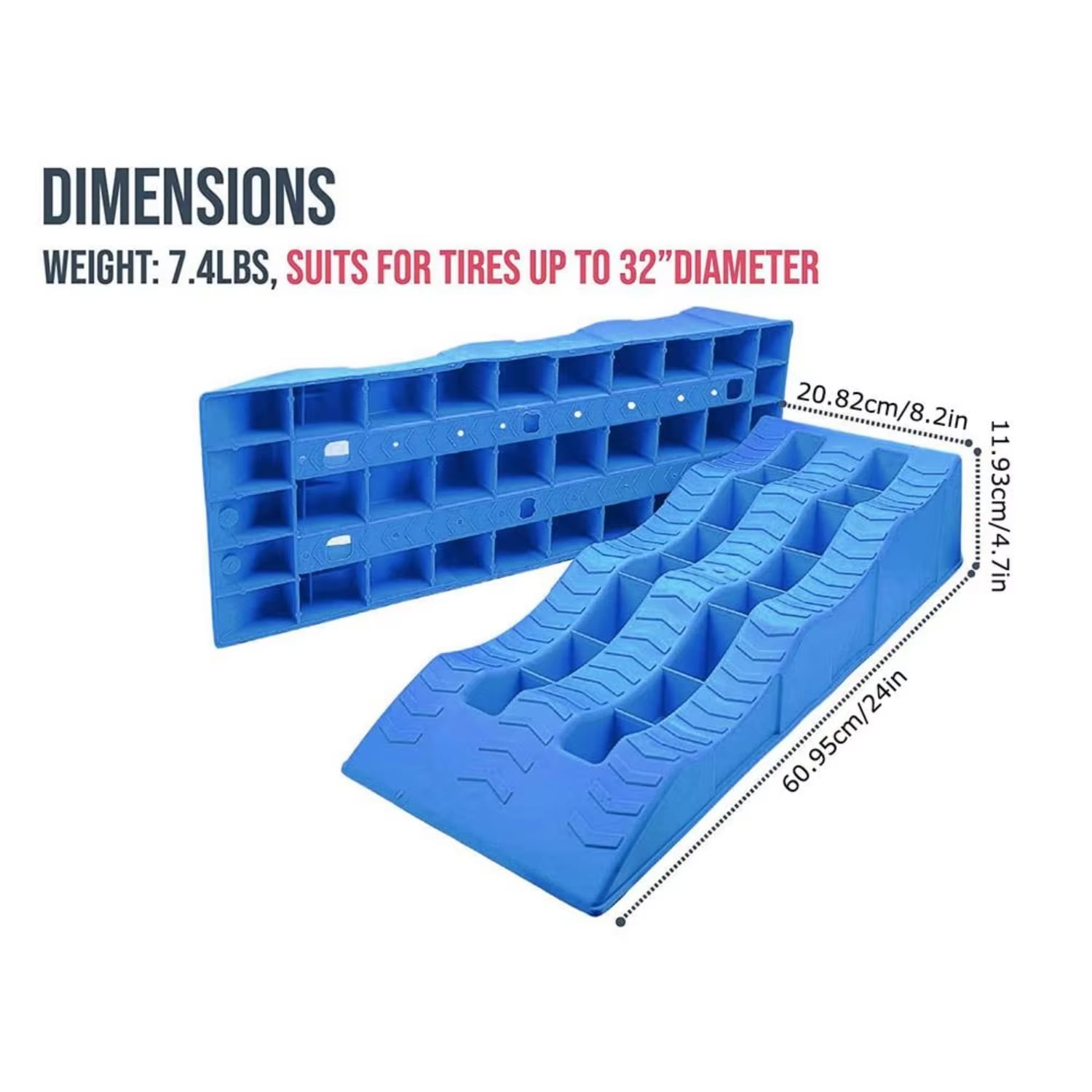 Lightweight RV Leveling 2pcs AntiSlip Auto Wheel Chock for Camper and