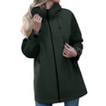 thumbnail image 1 of Lightweight Rain Jacket Women Waterproof Breathable Raincoat Packable Hooded Windbreaker Dark Gray S, 1 of 5