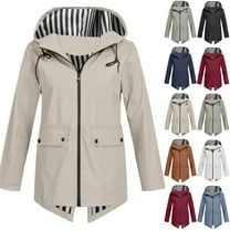 Lightweight Rain Jacket Women Waterproof - Raincoat for Women Packable Rain coat Hooded Windbreaker for Travel Outdoor