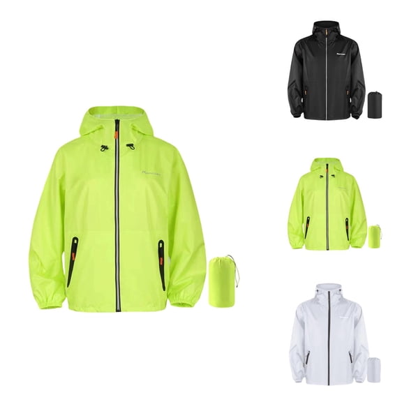 Lightweight Rain Jackets for Men 2025 Windproof Waterproof Zip Up Hooded Jacket with Pockets Windbreaker Rain Coat