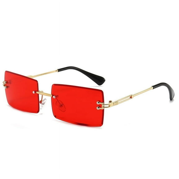 Lightweight Rectangular Polarized Square Frameless Cut Edge Sunglasses UV400 Protection UV-proof sunglasses