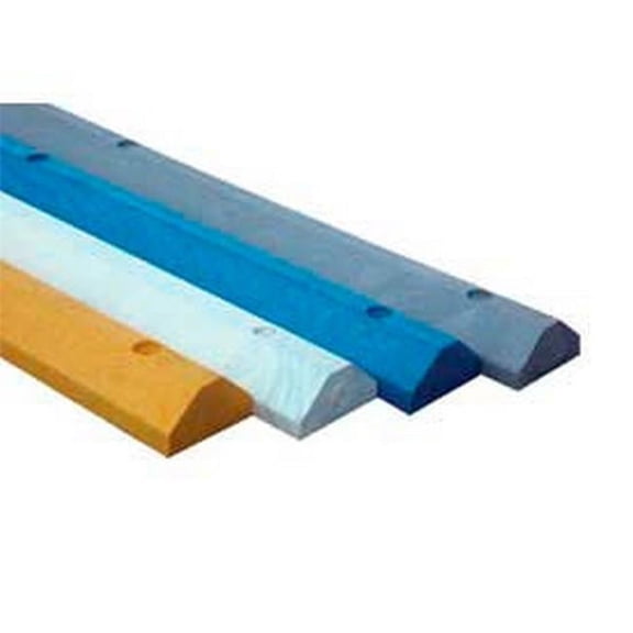 Lightweight Recycled Plastic Car Stop, Gray - 72 x 6 x 3.25 in.