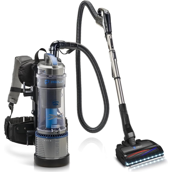 Lightweight Residential 2.0 Bagless Backpack Vacuum w/ Electric Powerhead Kit