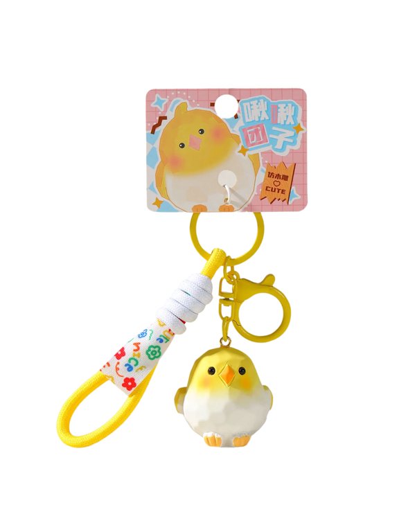Lightweight Resin Bird Pendant Key Holder Decorative Backpack Charm Unique Cartoon Gift for Children